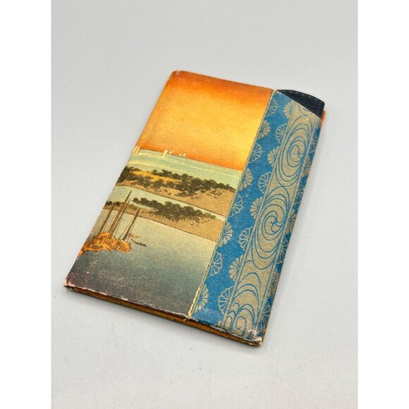 Vintage Zemliya Rice Paper Japan Pocket Mirror Comb Compact Collectible Souvenir - Picture 2 of 7